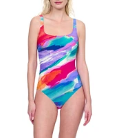 Gottex Palma De Mollorca Square Neck Tummy Control One Piece Swimsuit