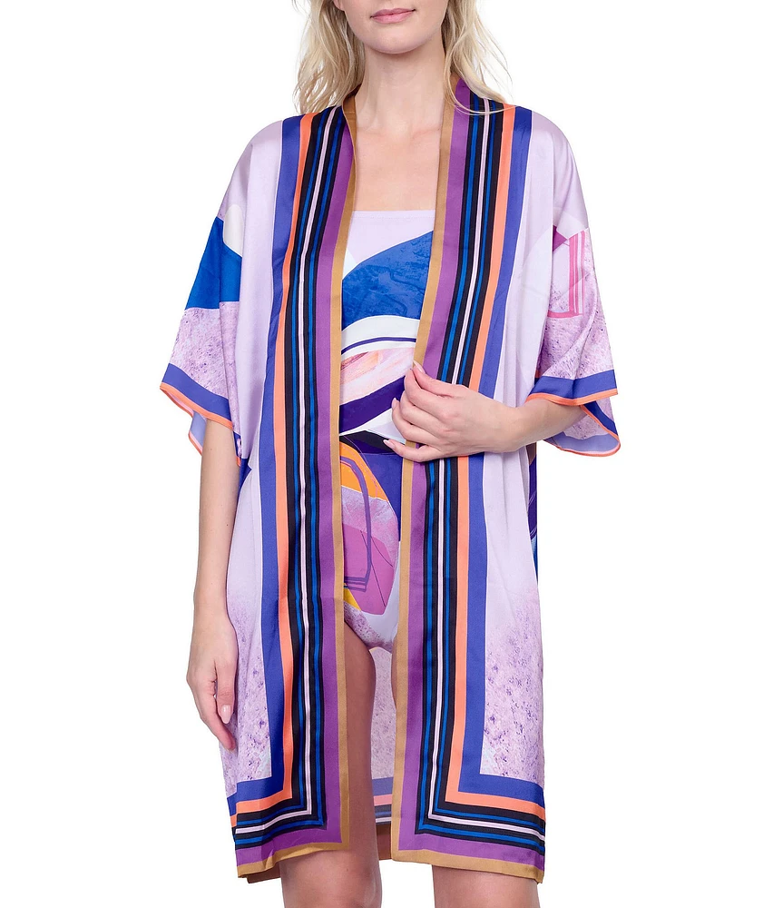 Gottex Paradiso Bandeau Open Front Kimono Swim Cover-Up