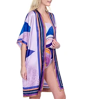 Gottex Paradiso Bandeau Open Front Kimono Swim Cover-Up