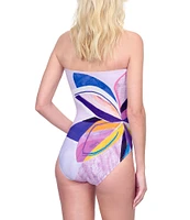 Gottex Paradiso Bandeau Strapless Tummy Control One Piece Swimsuit