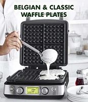 GreenPan Elite Ceramic Nonstick 4-Square Waffle Maker