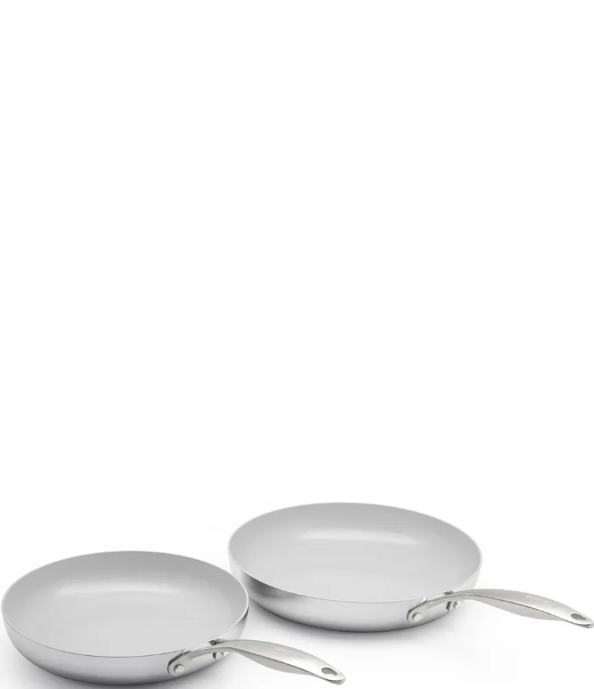 GreenPan Valencia Pro Magneto Ceramic Non-Stick 2-Piece Open Fry Pan Set,  10 & 12