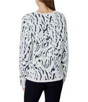 Greige Animal Print Long Sleeve Sweater