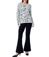 Greige Animal Print Long Sleeve Sweater