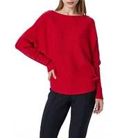 Greige Boat Neck Long Dolman Sleeve Sweater