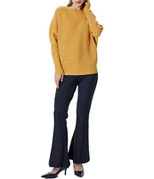 Greige Boat Neck Long Dolman Sleeve Sweater