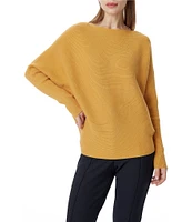 Greige Boat Neck Long Dolman Sleeve Sweater