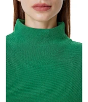 Greige Mock Neckline Long Sleeve Sweater