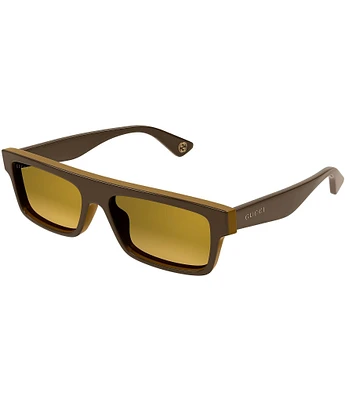 Gucci Men's Aspen 57mm Rectangle Sunglasses