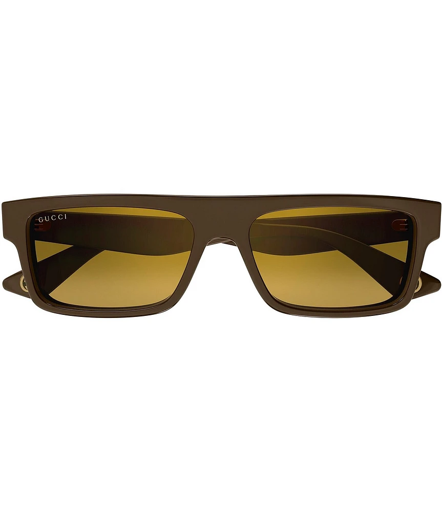 Gucci Men's Aspen 57mm Rectangle Sunglasses