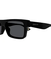 Gucci Men's Aspen 57mm Rectangle Sunglasses