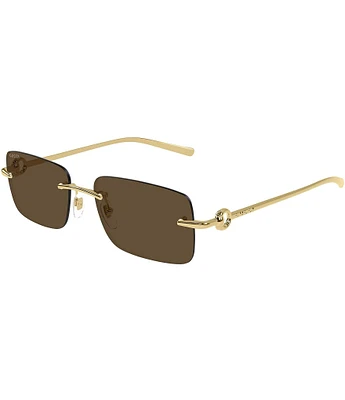 Gucci Men's Horsebit 55mm Rectangle Sunglasses