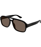 Gucci Men's Minimal 59mm Polarized Aviator Sunglasses