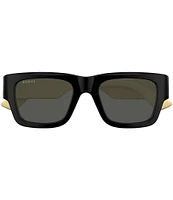 Gucci Men's Oblique 52mm Square Sunglasses