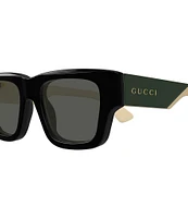 Gucci Men's Oblique 52mm Square Sunglasses