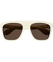 Gucci Men's Twinsburg 57mm Rectangle Sunglasses