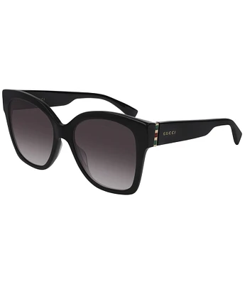 Gucci Tricolour Hinge Polished Square Sunglasses