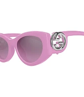 Gucci Women's Chaise Lounge 54mm Mirrored Cat Eye Sunglasses