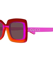 Gucci Women's Hailey 54mm Mirrored Rectangle Sunglasses