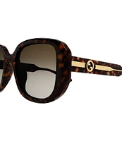 Gucci Women's La Piscine 54mm Tortoise Square Sunglasses