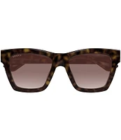 Gucci Women's Minimal 54mm Havana Cat Eye Sunglasses