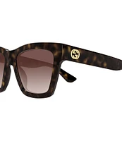 Gucci Women's Minimal 54mm Havana Cat Eye Sunglasses