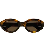 Gucci Women's Minimal GG 53mm Havana Oval Sunglasses