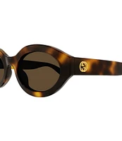 Gucci Women's Minimal GG 53mm Havana Oval Sunglasses