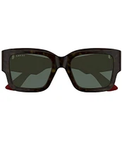 Gucci Women's Oblique 52mm Havana Square Sunglasses