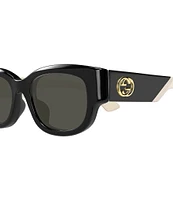 Gucci Women's Oblique 54mm Round Sunglasses