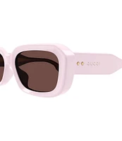 Gucci Women's Rivets 54mm Rectangle Sunglasses