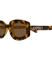 Gucci Women's Sunset Boulevard 51mm Havana Geometric Sunglasses