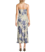 Guess Sleeveless Spaghetti Strap Akilina Floral Printed Dress