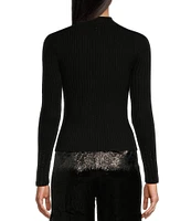 Guess Alice Rhinestone-Embellished High Neck Sweater