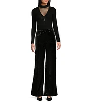 Guess Alice Rhinestone-Embellished High Neck Sweater