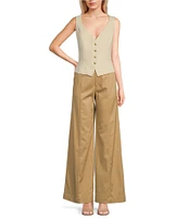 Guess Ambre Twill Coordinating Wide Leg Pants