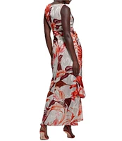 Guess Ava Sleeveless Asymmetrical Hem Long Dress