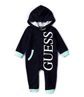 Guess Baby Boys Newborn-12 Months Long-Sleeve Hooded Coverall