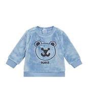 Guess Baby Boys Newborn-24 Months Long Sleeve Brushed Velour Active Top & Pant Set