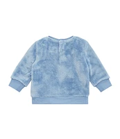 Guess Baby Boys Newborn-24 Months Long Sleeve Brushed Velour Active Top & Pant Set