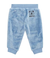 Guess Baby Boys Newborn-24 Months Long Sleeve Brushed Velour Active Top & Pant Set