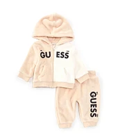 Guess Baby Boys Newborn-24 Months Long Sleeve Color Block Hoody Jacket & Pants 2-Piece Set