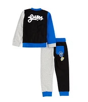 Guess Baby Boys Newborn-24 Months Long Sleeve Colorblock French Terry Jacket & Matching Jogger Pant Set