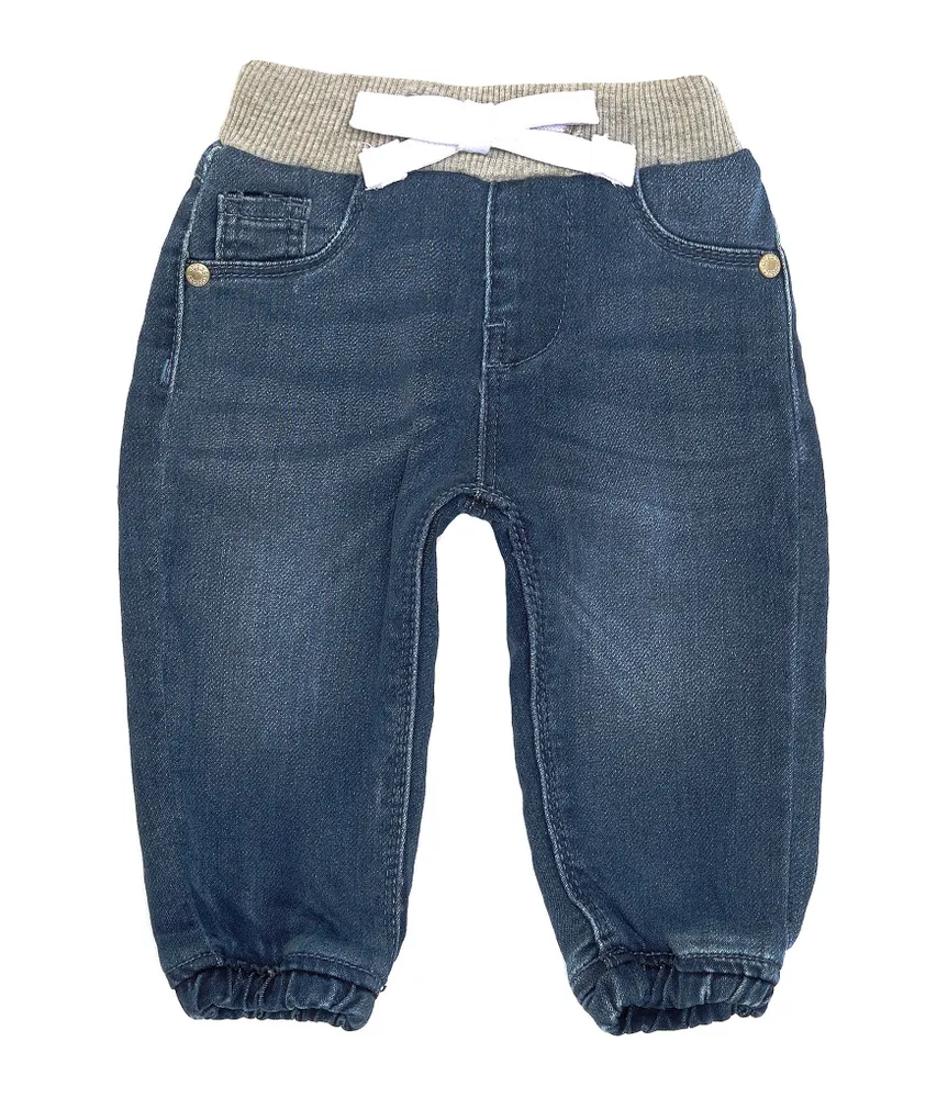 Guess Baby Boys Newborn-24 Months Ribbed Waist Denim Jogger Pants