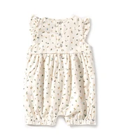 Guess Baby Girls Newborn-12 Months Printed Flutter Sleeve Bubble Shortall