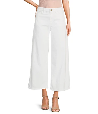 Guess Bellflower Mid-Rise Wide-Leg Cropped Pants