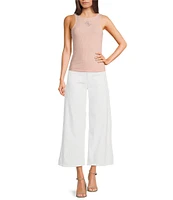 Guess Bellflower Mid-Rise Wide-Leg Cropped Pants