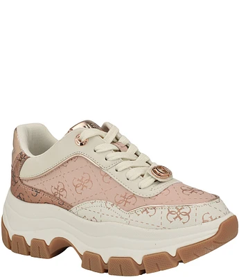 Guess Berrett Logo Print Platform Sneakers