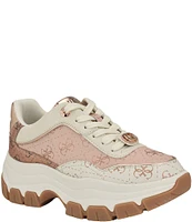 Guess Berrett Logo Print Platform Sneakers