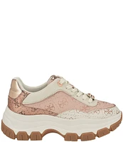 Guess Berrett Logo Print Platform Sneakers